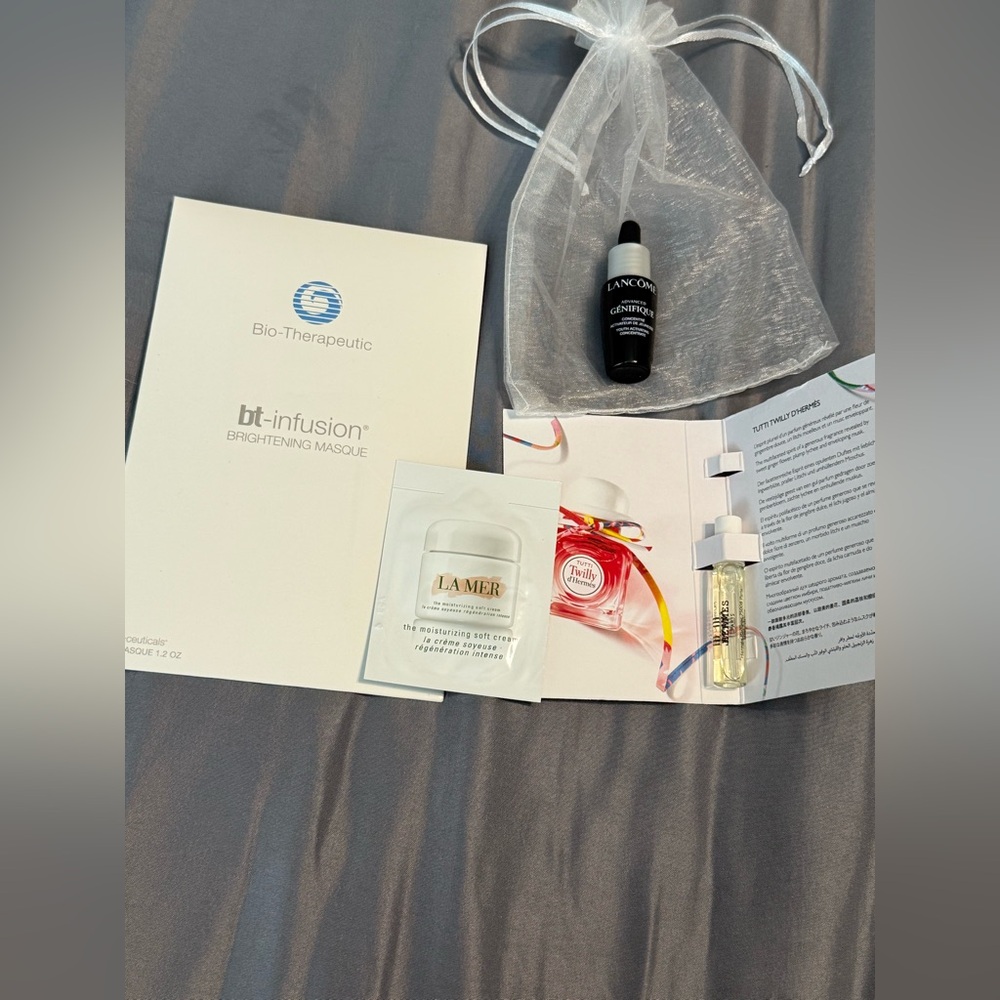 Luxury skincare and perfume sample kit